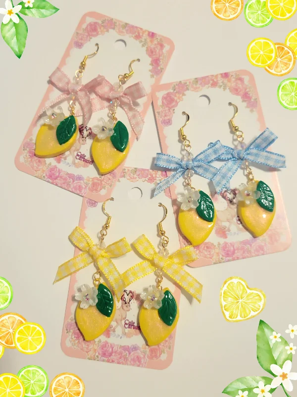 Sterling Silver Hoop Earrings-Lemon Blossom Earrings