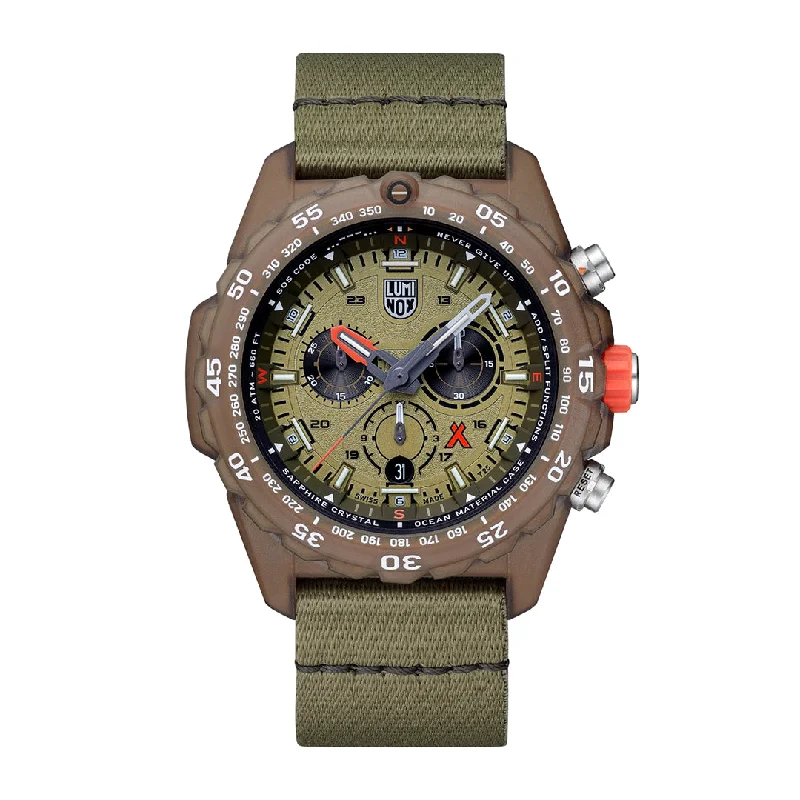 Stylish Women's Watches with Leather Strap-Luminox Bear Grylls Survival Master x Tide Series 3757.ECO