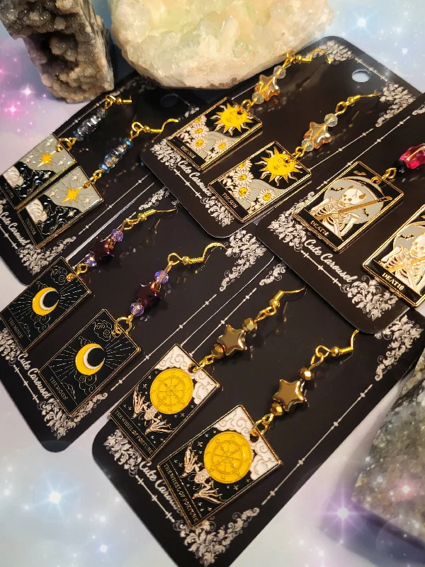 Stunning Earrings for Evening Events-Lovely Tarot Earrings