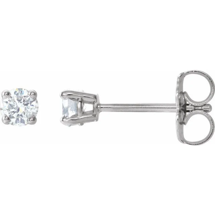 Unique Gem Earrings for Trendsetters-14K White 1/5 CTW Natural Diamond Stud Earrings