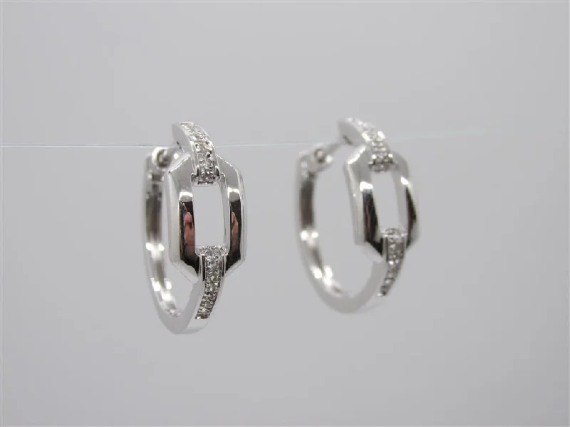 Simple Diamond Earrings-Silver Earrings