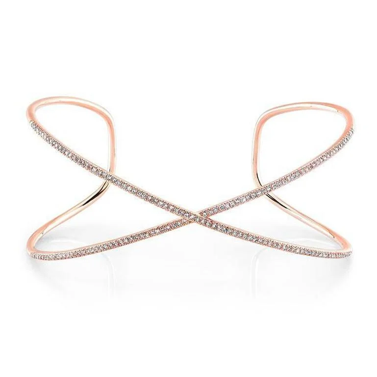 Stylish Adjustable Bracelet for Women-Diamond X Cuff Bracelet