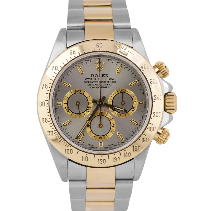 Titanium Watches for Men-Rolex Daytona Cosmograph 40mm RHODIUM Two-Tone 18K Yellow Gold Steel 16523 Watch