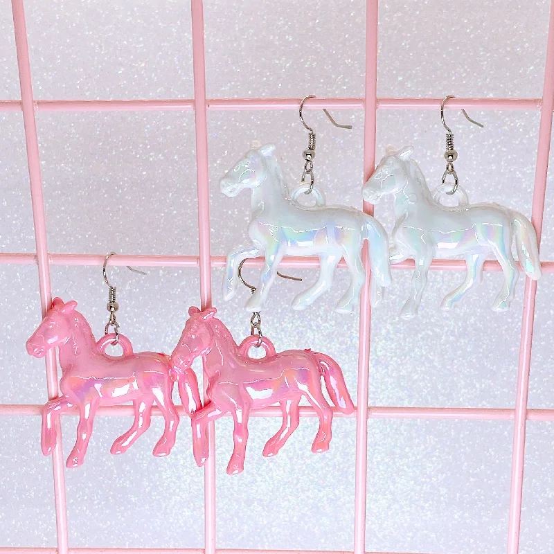 Rose Gold Earrings-Pretty Pony Earrings (2 Colors)