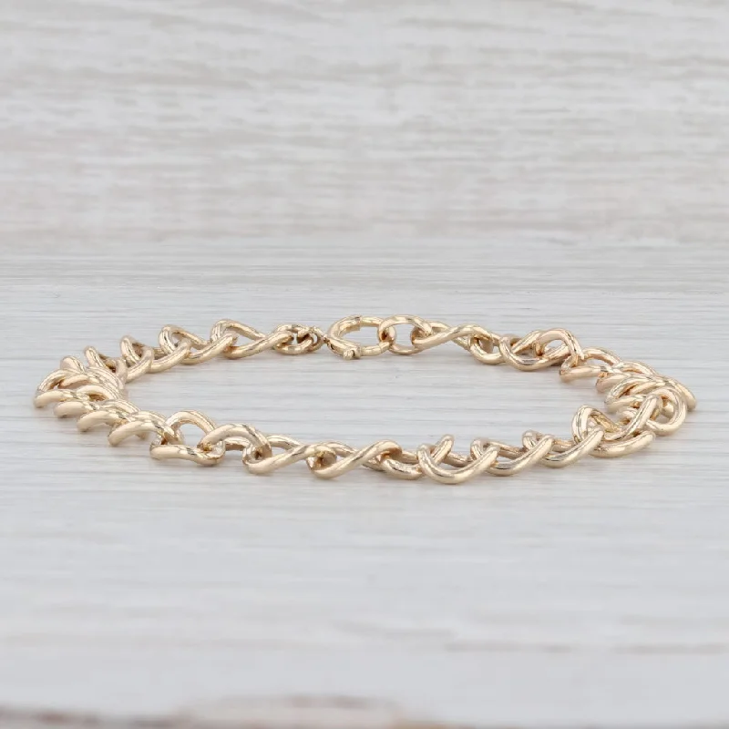 Classic Bracelets for Formal Occasions-Curb Chain Bracelet 14k Yellow Gold 7.75" 5.8mm