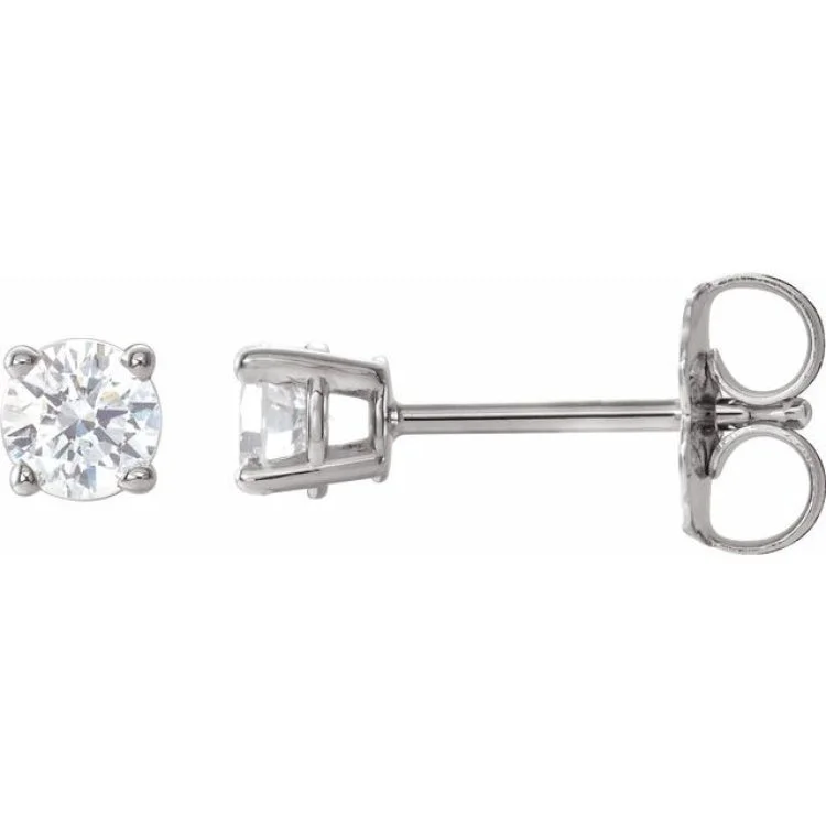 Unique Gem Earrings for Fashion-14K White 1/3 CTW Natural Diamond Stud Earrings