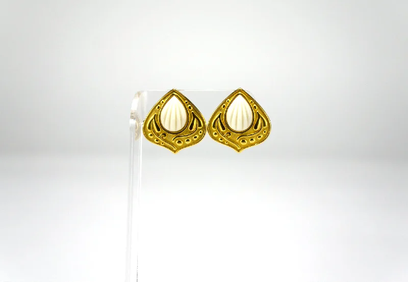 Vintage Drop Earrings for Women-YSL Moorish Gold Earrings