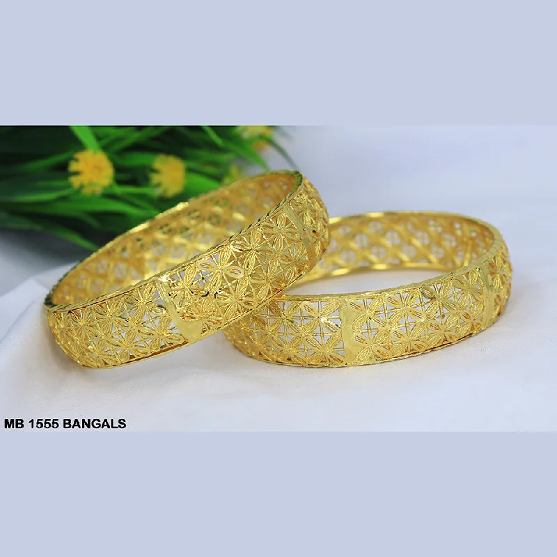 Multi-colored Gemstone Bangles for Casual Style-Mahavir Forming Gold Plated Bangle Set - MB 1555 BANGALS