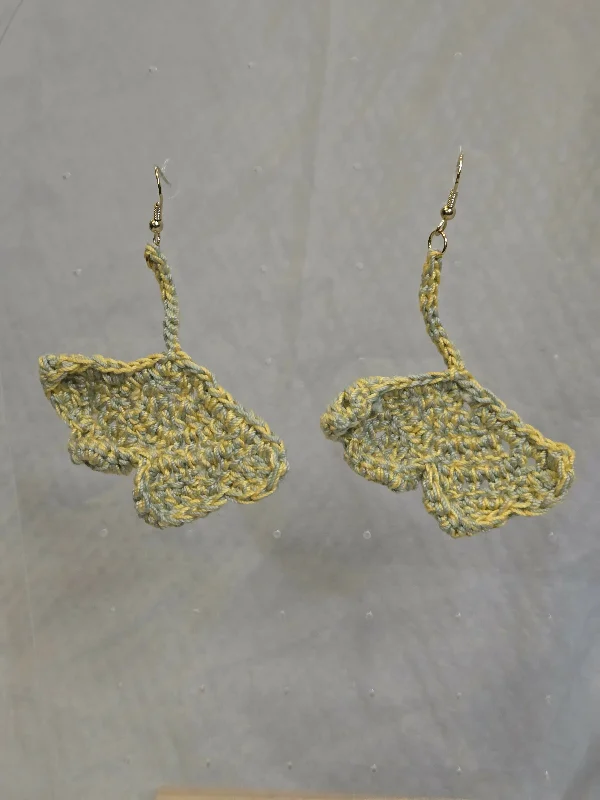 Simple Gold Hoop Earrings-Gingko Leaf Earrings