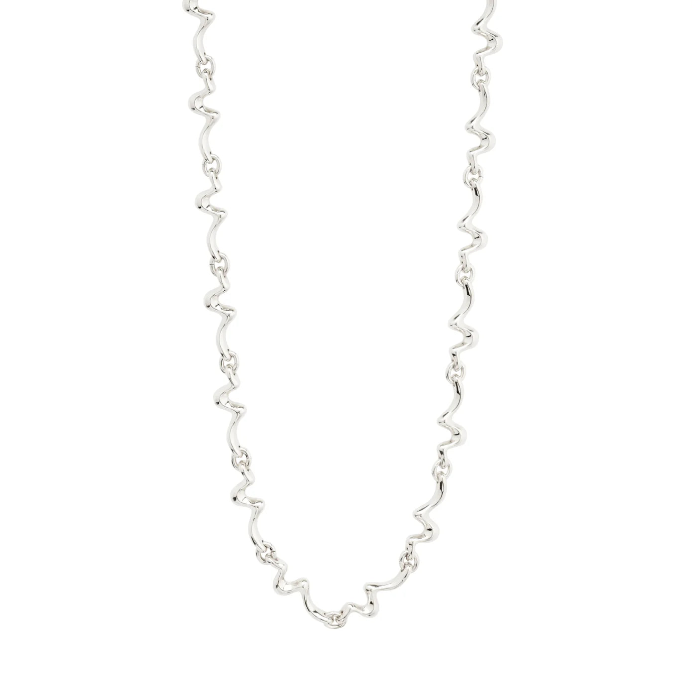 Chunky Necklace for Daytime Look-Penelope Silver Plated Chain Necklace