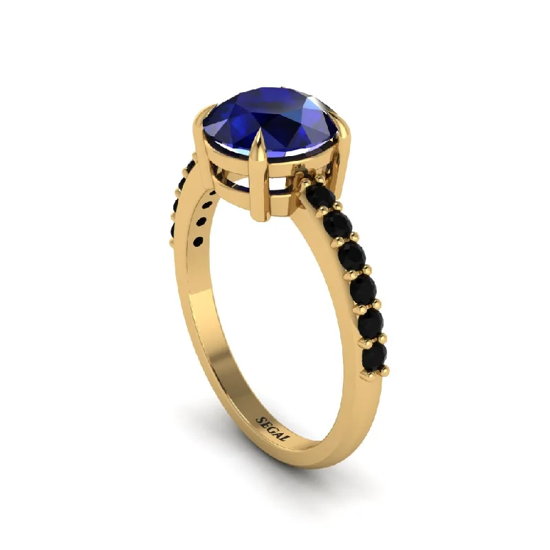 Classic Solitaire Ring for Engagement-Traditional Sapphire Engagement Ring - Elaine No. 43