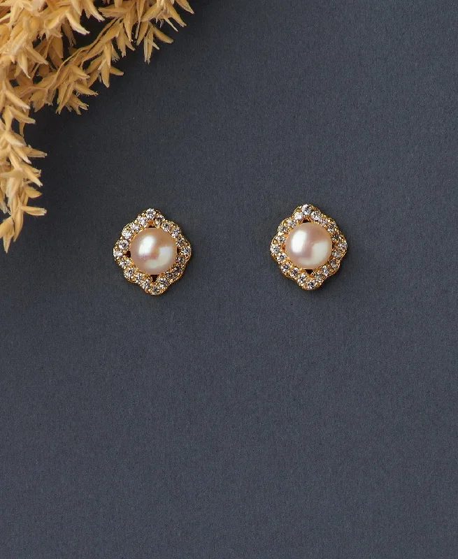 Luxury Pearl Earrings for Brides-Simple Stud Pearl Earring