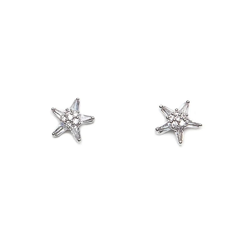 Stud Earrings for Every Day-Eastar Tiny Crystal Star Earrings