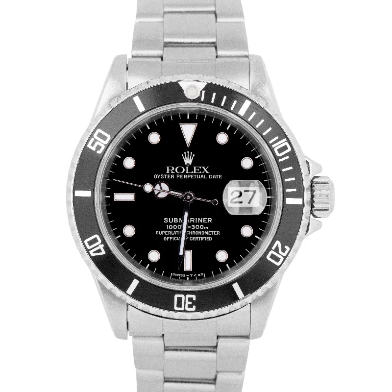 Best Watches for Hiking and Outdoor Adventures-Rolex Submariner Date Black Stainless Steel 40mm Automatic Oyster Watch 16610