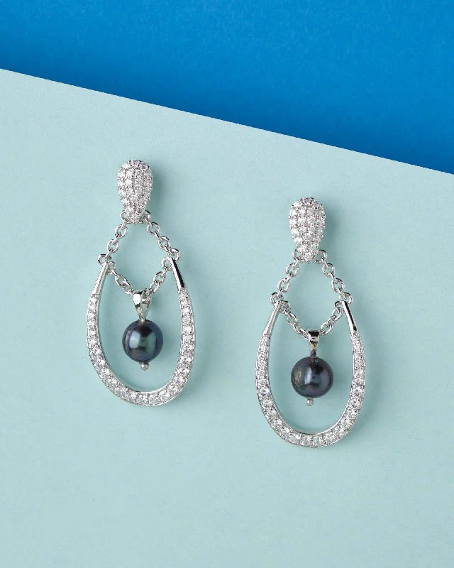 Elegant Pearl Earrings-The Alfie Tear Drop Pearl Earring