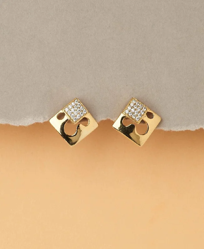 Elegant Stud Earrings for Weddings-Trendy Silver Stud Earring