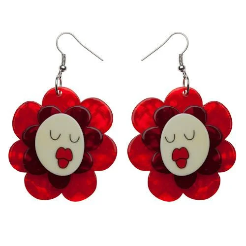 Beautiful Stud Earrings for Women-Erstwilder - Helen's Humming Flowers Earrings - (2014)