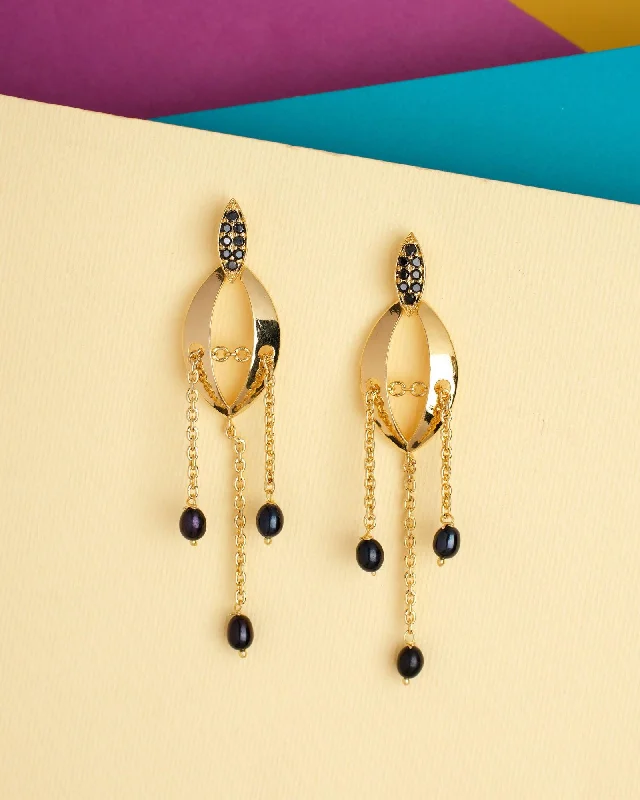 Stylish Earrings for Teen Girls-Swaying Lemma Dangler Earrings