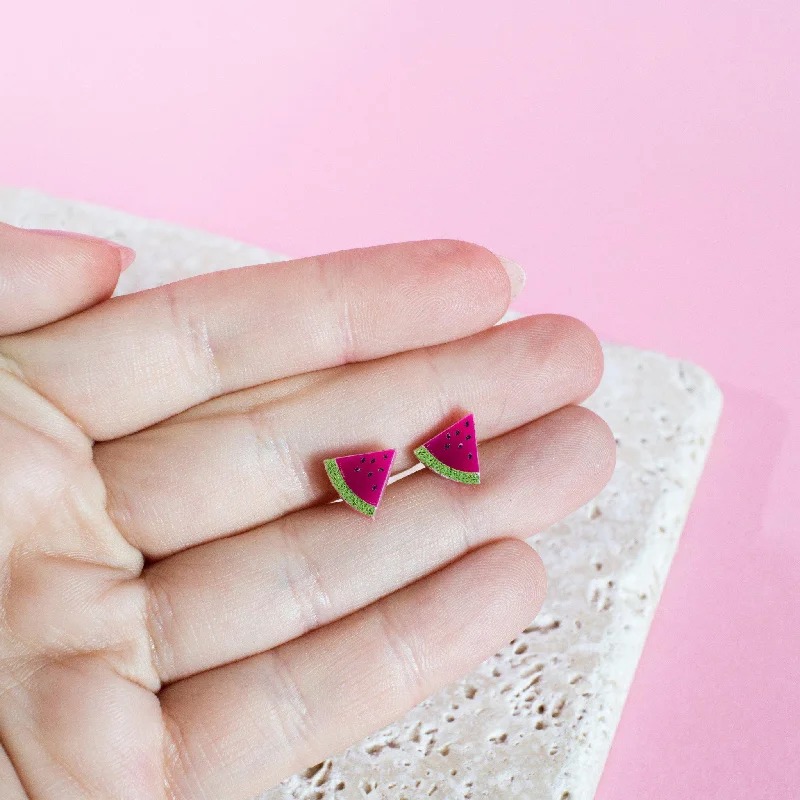 Elegant Earrings for Bridal Parties-Watermelon Earrings