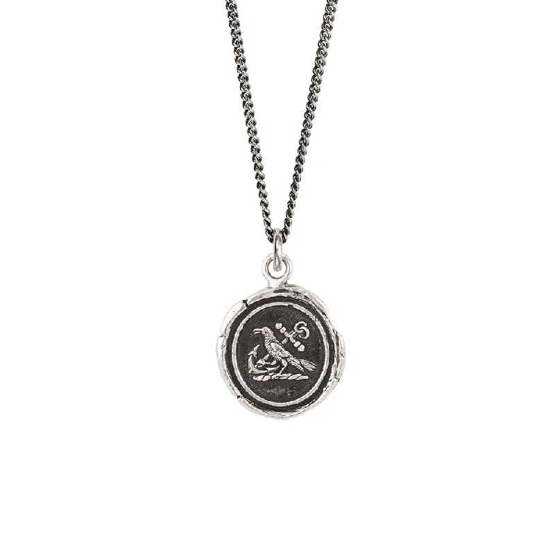 Silver Necklace with Gemstones-Anchor Your Mind