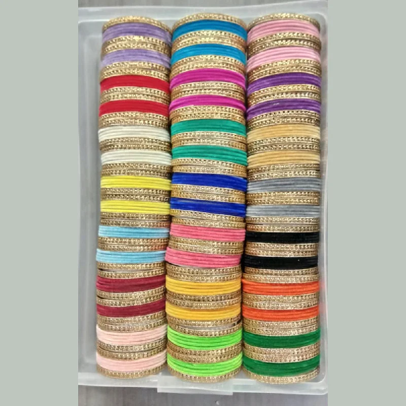 Colorful Gemstone Bangles for Casual Wear-Shree Asha Bangles 21 Set Multi Color Bangles set