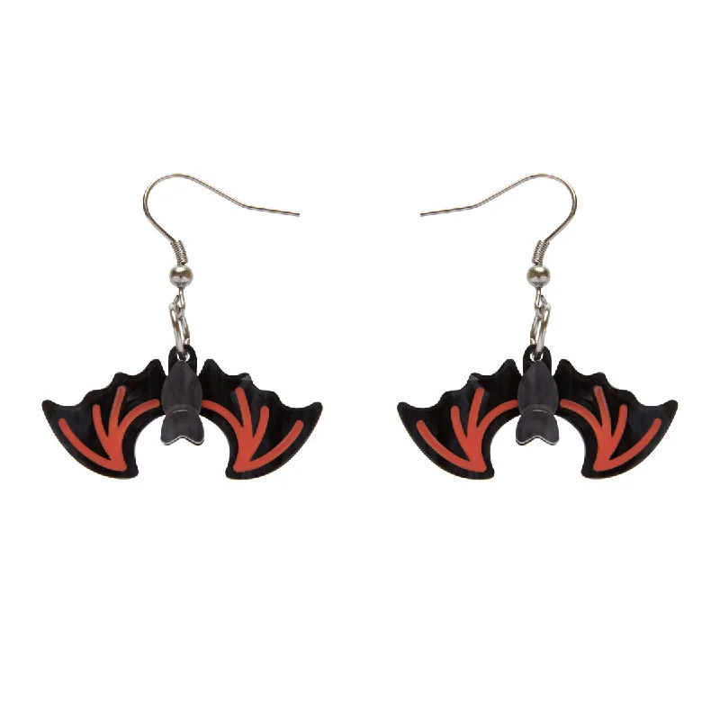 Colorful Crystal Earrings-Erstwilder - Bite Night Bat Earrings - Out of The Shadows (2019)