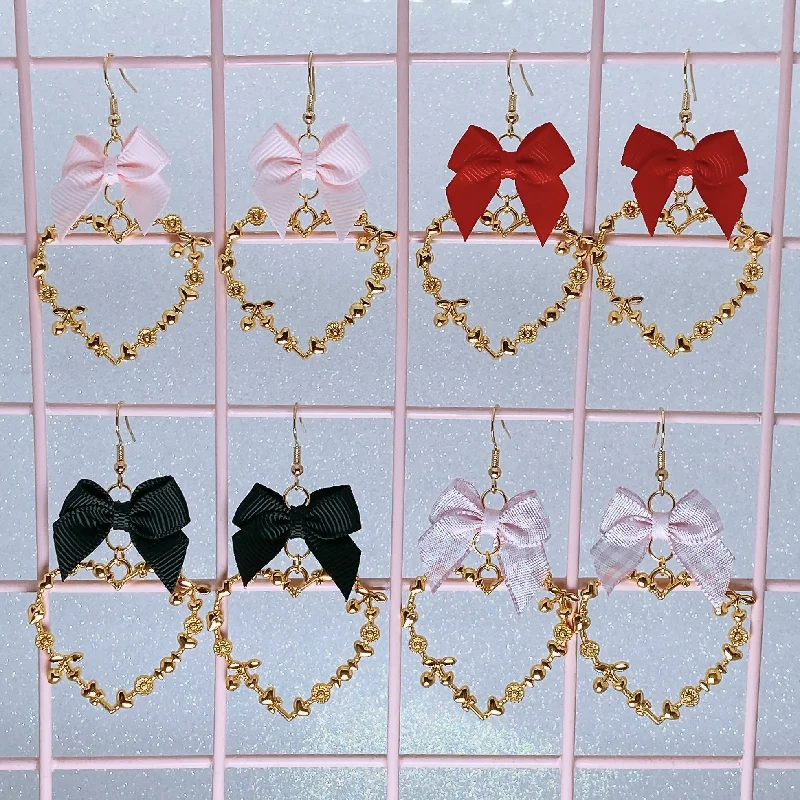 Chunky Earrings for Fashion-Sweet Heart Earrings (4 Colors)