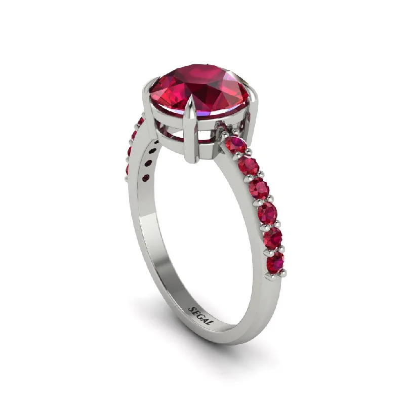 Custom Wedding Ring for Personalized Style-Traditional Ruby Engagement Ring - Elaine No. 57