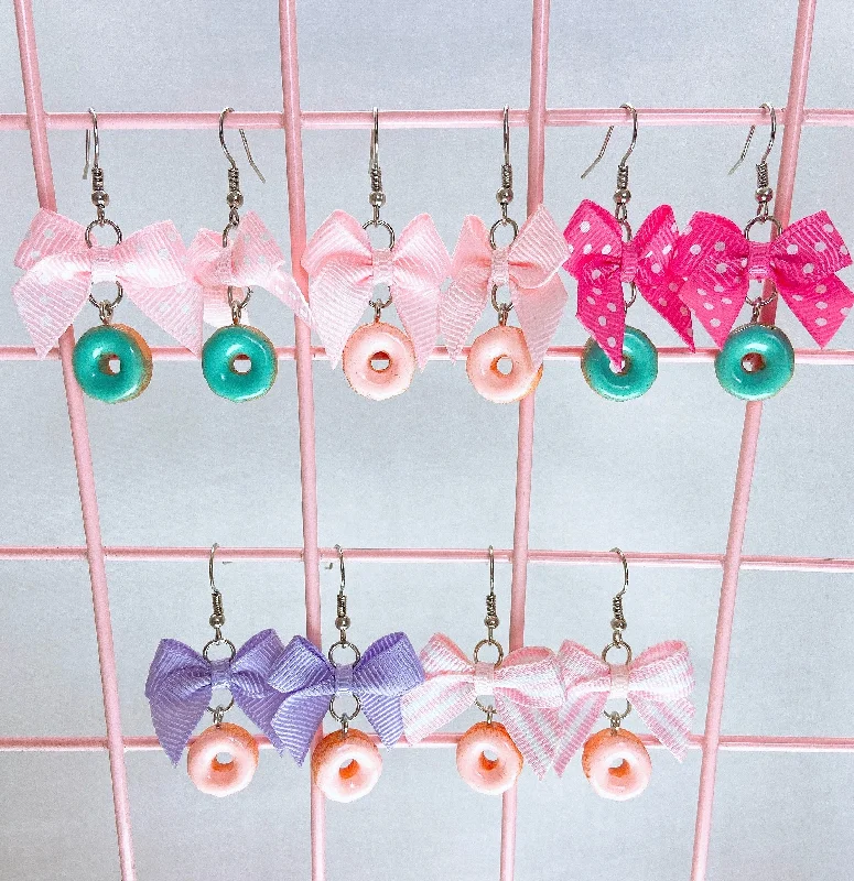 Bridal Earrings for Bride-to-be-Donut Earrings (5 Colors)