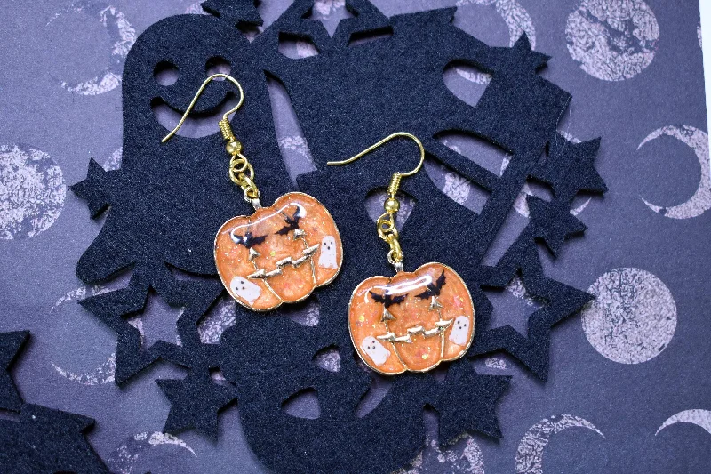 Ethnic Earrings for Traditional Wear-Ghost Party Pumpkin Earrings